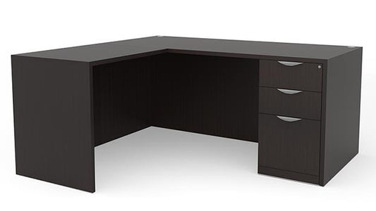 60in x 60in Single Pedestal L-Shaped Desk